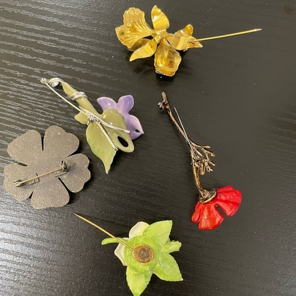 Vintage Pins Floral Lot - Picture 2 of 8